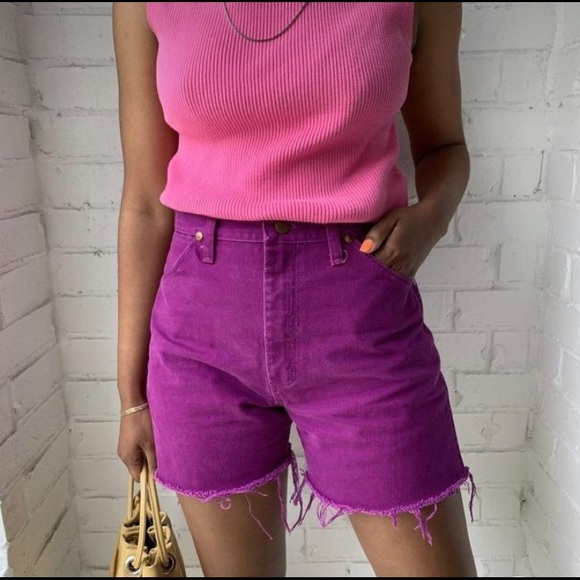 Wrangler Pants - VINTAGE PINK WRANGLER SHORTS